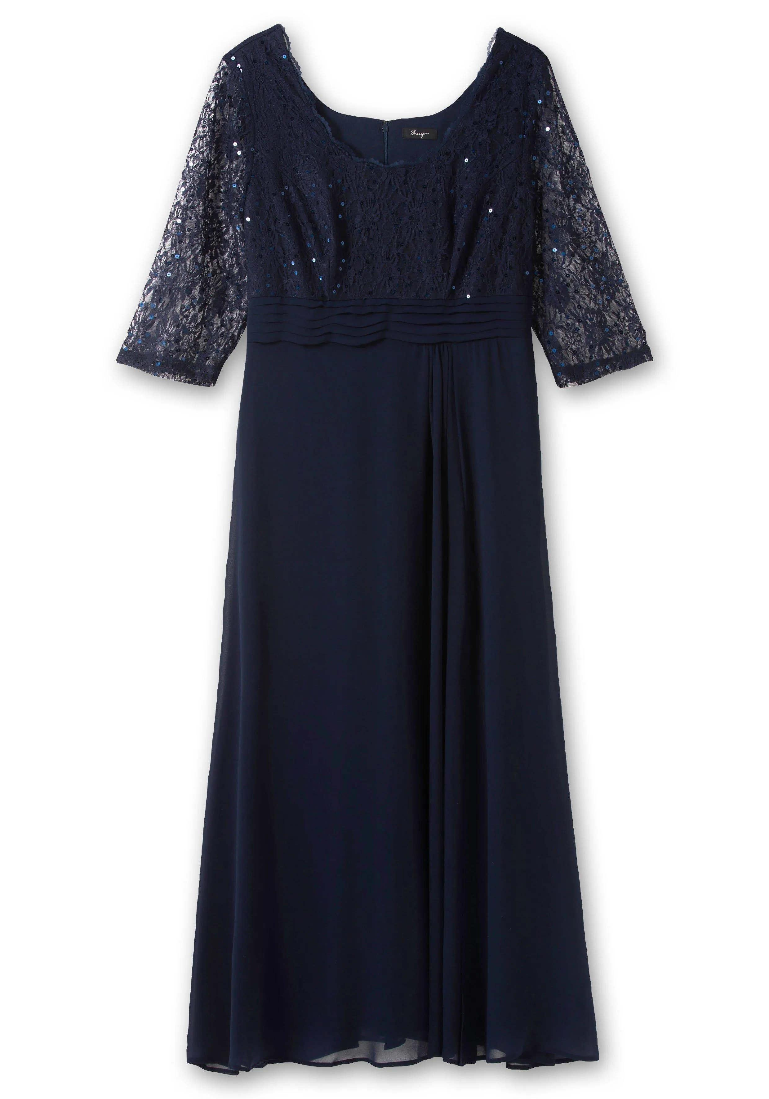 Abendkleid mit floraler Spitze