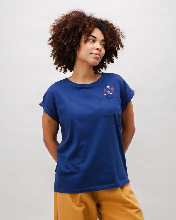 Brava Damen T-Shirt Jellyfish Scoop navy