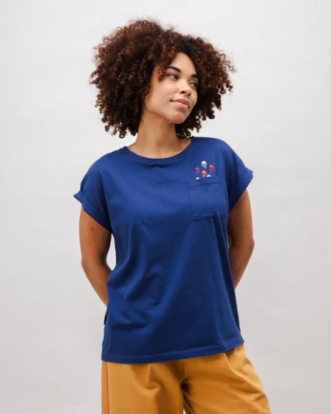 Brava Damen T-Shirt Jellyfish Scoop navy