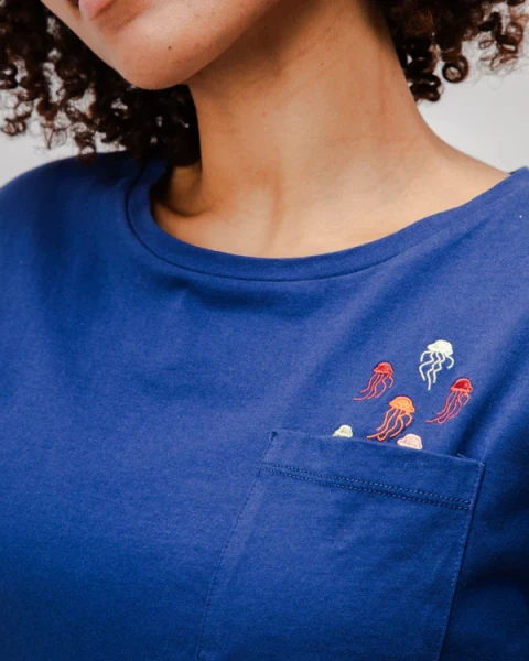 Brava Damen T-Shirt Jellyfish Scoop navy