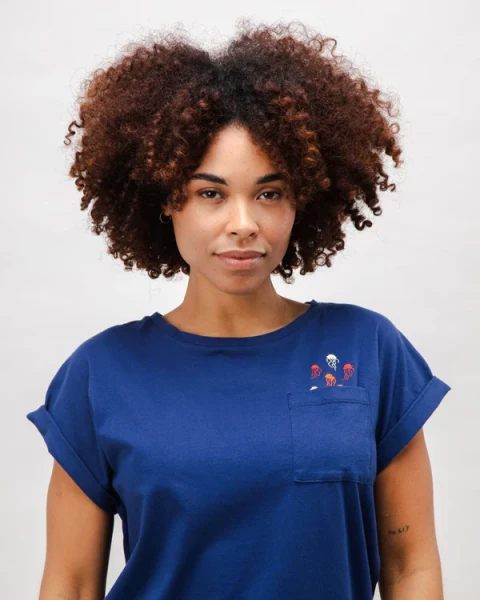 Brava Damen T-Shirt Jellyfish Scoop navy