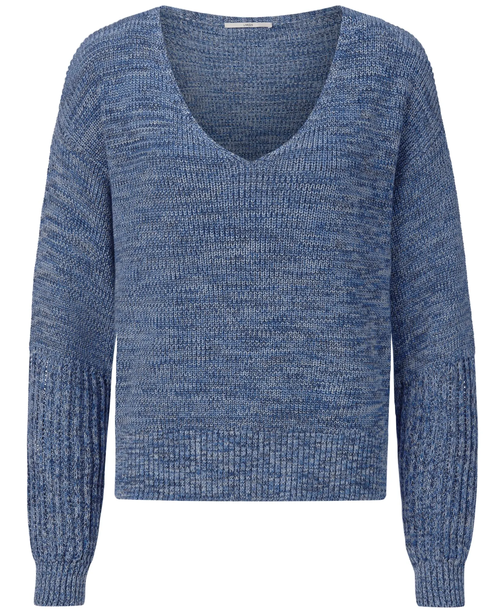 Damenpullover Struktur, Blaumelange