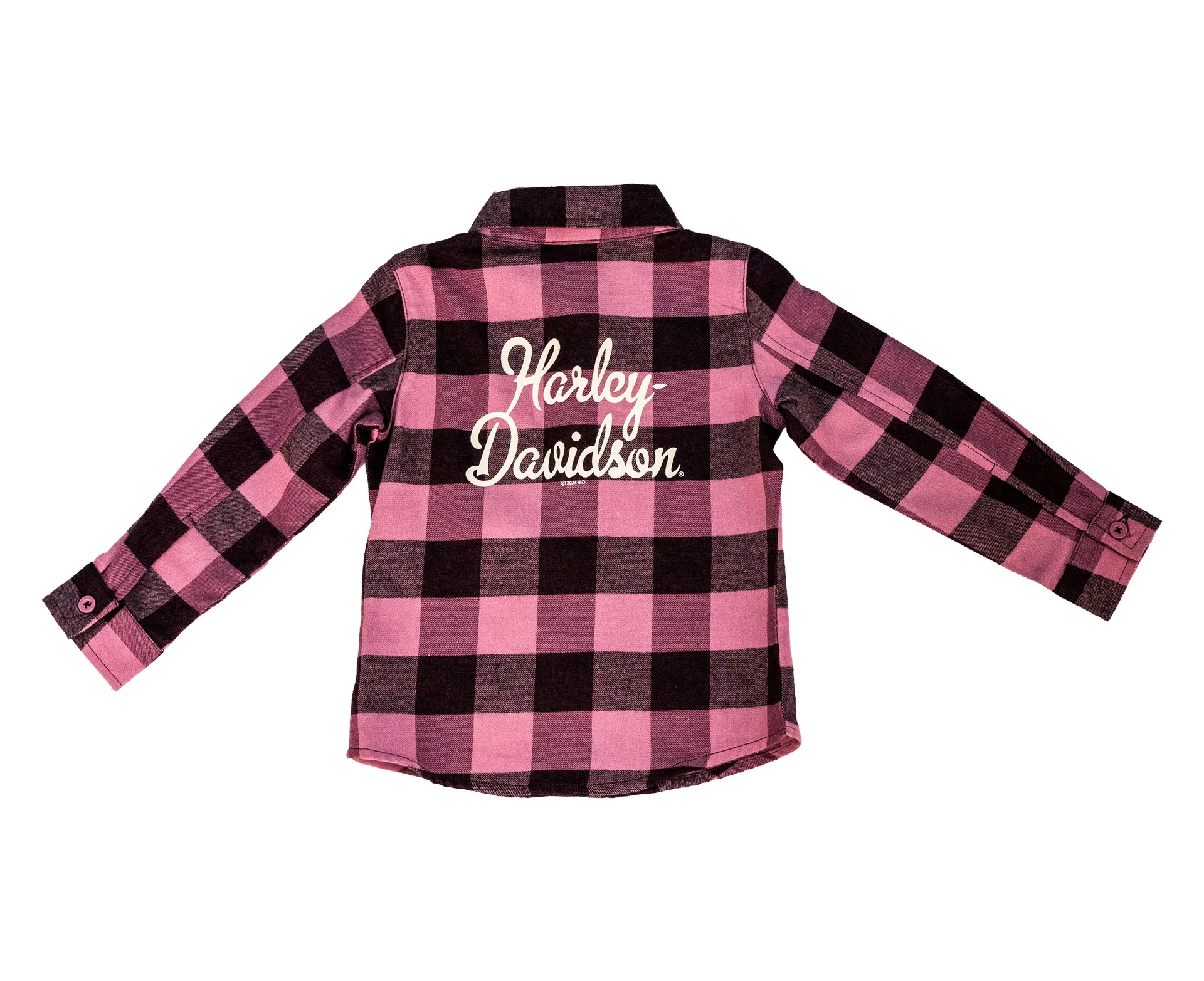 Harley-Davidson Mädchen Shirt Plaid Wild West rosa