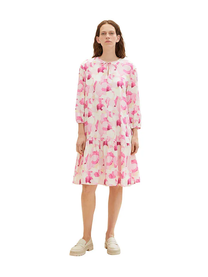 Kleid in Pink/ Creme