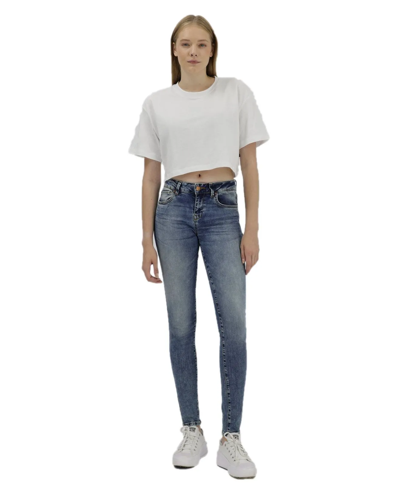 LTB Damen Jeans Nicole Skinny Fit in blauem Yule