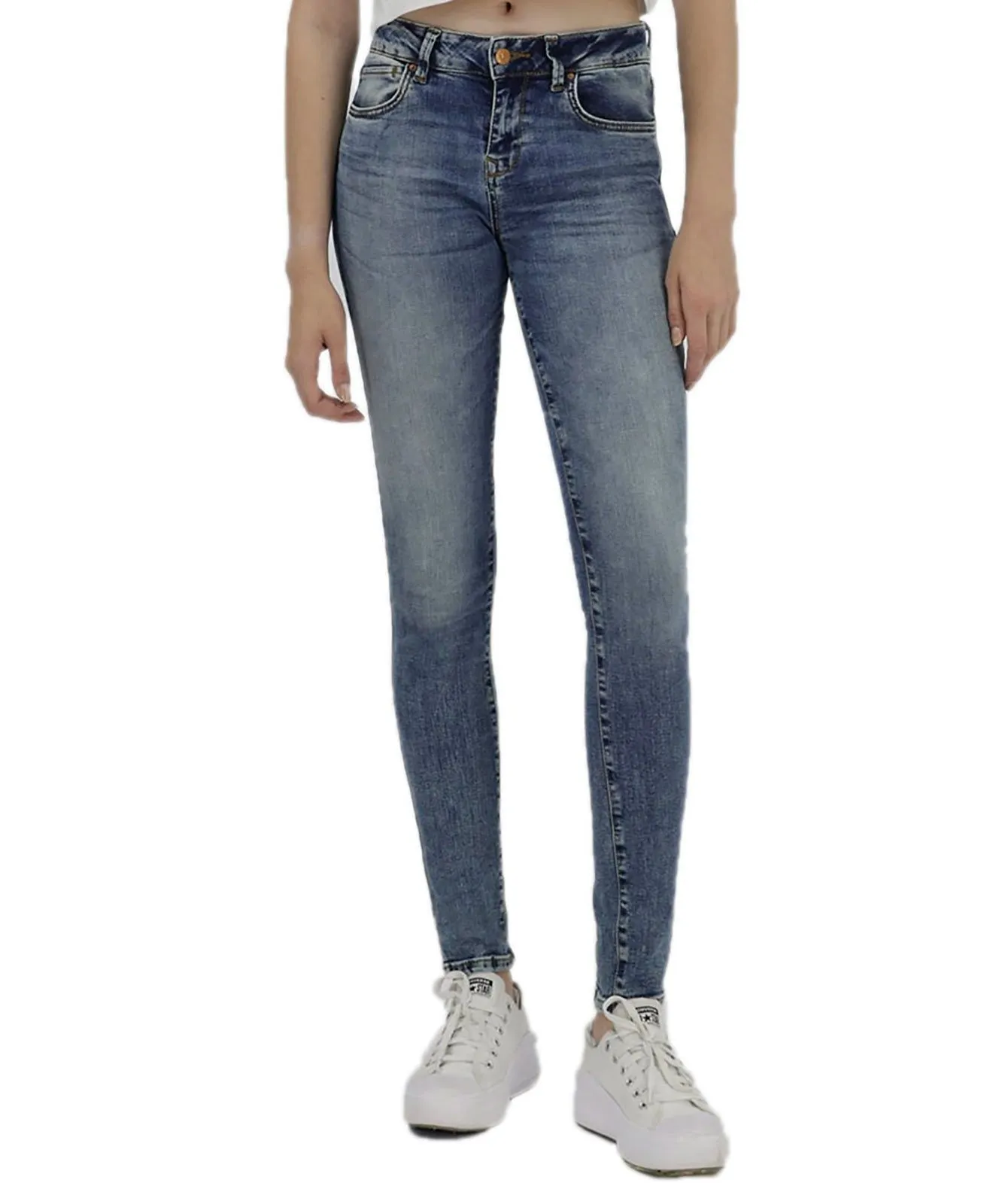 LTB Damen Jeans Nicole Skinny Fit in blauem Yule