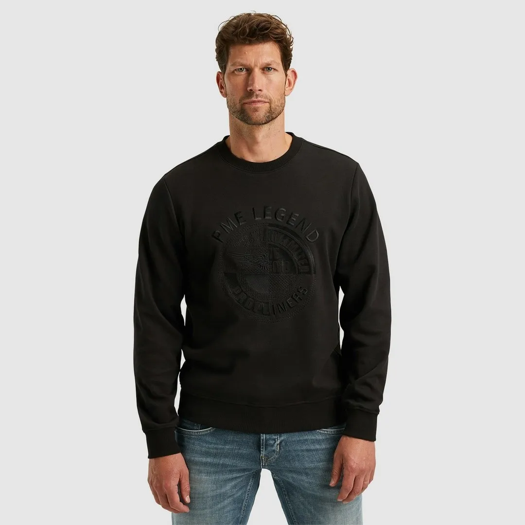PME Legend Herren Sweatshirt Pullover schwarz PSW2410472 999 black